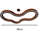 Ver imagem 3 de Lustre Pendente Anel Led 2700k 80cm Madeira e Acrílico