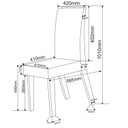 Ver imagem 4 de Mesa de Jantar Retangular 200x90 Noble com 8 Cadeiras Iza Cinza/Mel/Grafite