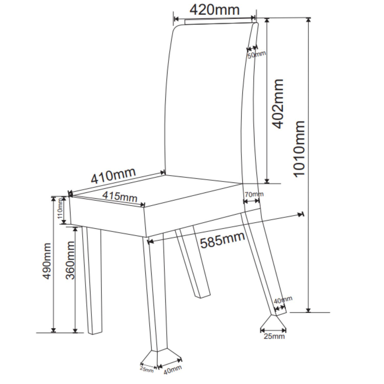 Mesa de Jantar Retangular 200x90 Noble com 8 Cadeiras Iza - 4