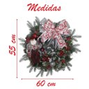 Ver imagem 2 de Guirlanda Natalina Enfeite de Porta Papai Noel Esquiador 60cm