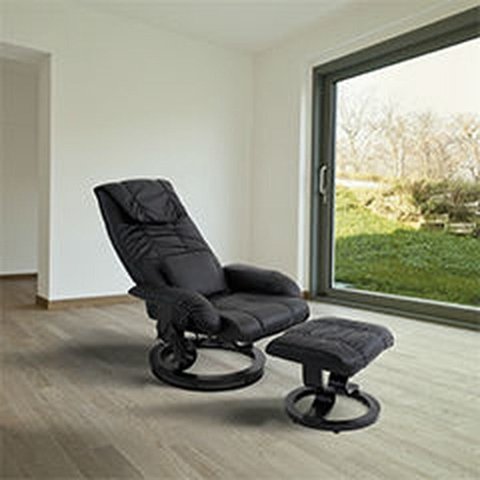 Conjunto com 2 Poltronas de Massagem com Apoio para Pés Louisiana