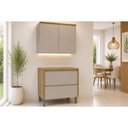 Ver imagem 1 de Cozinha Completa 2 Peças 3 Portas Allure CZ698 Gris Linea