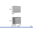Ver imagem 3 de Cozinha Completa 2 Peças 3 Portas Allure CZ698 Gris Linea