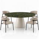 Ver imagem 2 de Mesa de Jantar Cone Oval 180x100 cm Tampo Mármore Vitória Régia Base Laca Off White