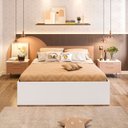 Ver imagem 4 de Cama Casal Adulto Lia 191cm x 141cm x 35cm DRD Móveis Branco