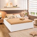 Ver imagem 1 de Cama Casal Adulto Lia 191cm x 141cm x 35cm DRD Móveis Branco