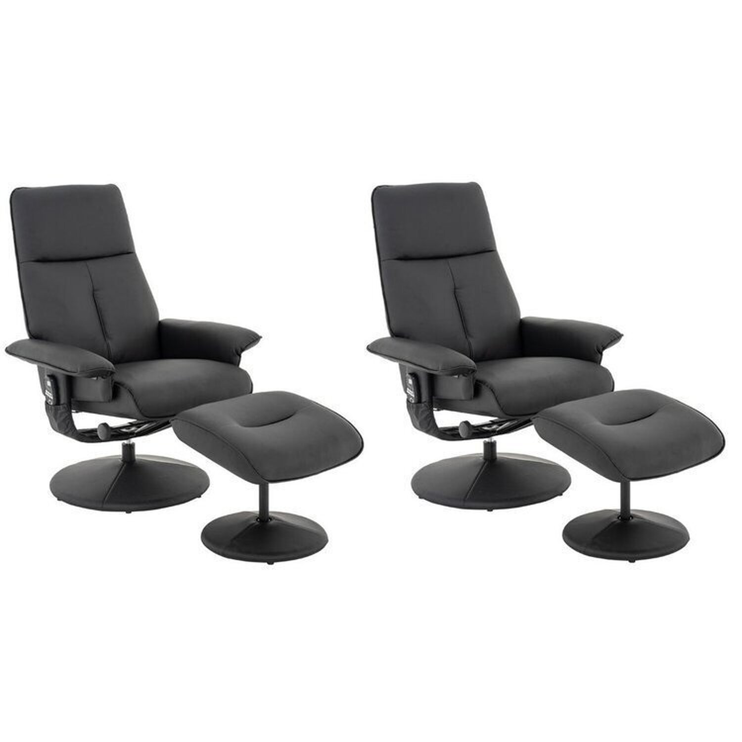 Conjunto com 2 Poltronas de Massagem Nebraska Pu Desing Moderno