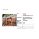 Ver imagem 2 de Kit com Mesa Lateral Azuma Decor Off White Tampo Geométrico com Pés em Madeira Trapézio Amendoa