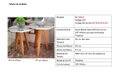 Ver imagem 2 de Kit com Mesa Lateral Azuma Decor Off White Tampo Geométrico com Pés em Madeira Trapézio Amendoa