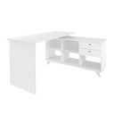 Ver imagem 3 de Escrivaninha Mesa Escritório em L Retrô Gold com 145cm Branco Artany