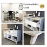 Escrivaninha Mesa Escritório em L Retrô Gold com 4 Gavetas - 10
