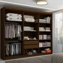 Ver imagem 2 de Guarda-roupa Casal Império 6 Portas 2 Gavetas Imbuia/champanhe - Panorama Móveis