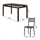 Ver imagem 4 de Conjunto de Mesa com 6 Cadeiras Malva Tampo BP 136cm Preto Nature Assento Rattan Artefamol