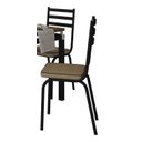 Ver imagem 4 de Conjunto de Mesa com 6 Cadeiras Malva Tampo BP 136cm Preto Nature Assento Rattan Artefamol