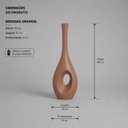 Ver imagem 3 de Garrafa Arabella Grande Vaso Decorativo de Cerâmica para Sala e Mesa Mocha Mousse
