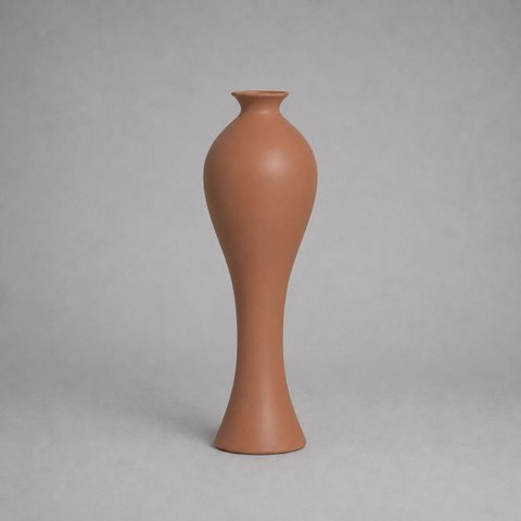 Vaso de Chão Califórnia Gg Decorativo de Cerâmica para Sala e Hall Mocha Mousse