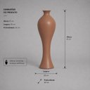 Ver imagem 3 de Vaso de Chão Califórnia Gg Decorativo de Cerâmica para Sala e Hall Mocha Mousse