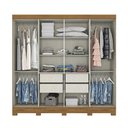 Ver imagem 3 de Guarda Roupa Casal 8 Portas 4 Gavetas Nevi Casa 812