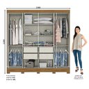 Ver imagem 2 de Guarda Roupa Casal 8 Portas 4 Gavetas Nevi Casa 812