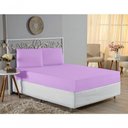 Ver imagem 4 de Jogo de Cama Casal Viúva Nobre 3 Peças Malha 100% Algodão - Lilás