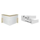 Ver imagem 3 de Balcão para Atendimento Recepção em L com 2 Gavetas 147,7x147,7cm