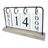 Calendário de Mesa Decorativo Permanente Plaquinhas Madeira Cor Preto - 3