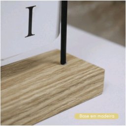 Calendário de Mesa Decorativo Permanente Plaquinhas Madeira Cor Preto - 8