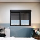 Ver imagem 1 de Janela Veneziana Integrada Motorizada 120x150cm Alumínio Preto Lucasa 110V