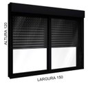 Ver imagem 4 de Janela Veneziana Integrada Motorizada 120x150cm Alumínio Preto Lucasa 110V