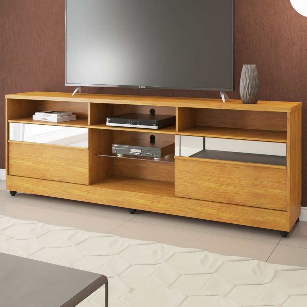 Rack para TV Até 70 Polegadas Zurique 2 Portas Mel - Viero Móveis ...