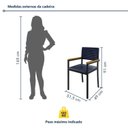 Ver imagem 5 de Conjunto de Mesa e 8 Cadeiras Tampo de Madeira Maciça Pinus Athenas Madri Azul Preto