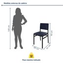 Ver imagem 6 de Conjunto de Mesa e 8 Cadeiras Tampo de Madeira Maciça Pinus Athenas Madri Azul Preto