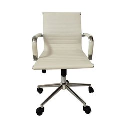 Kit 4 Cadeiras Office com Rodízio e Encosto Esteirinha Baixa - 4