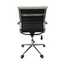 Ver imagem 6 de Kit 4 Cadeiras Office com Rodízio e Encosto Esteirinha Baixa Branco Rivatti