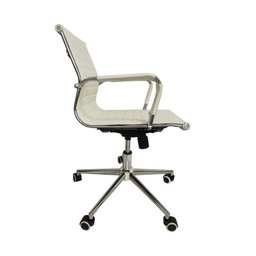 Kit 4 Cadeiras Office com Rodízio e Encosto Esteirinha Baixa - 5