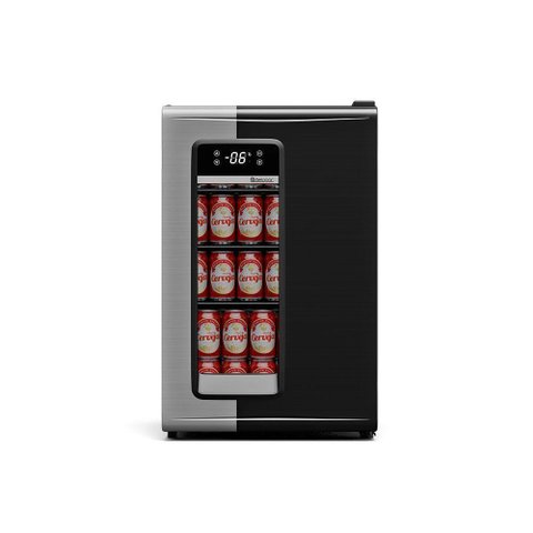 Cervejeira Grb100 Gelopar Refrigerador Porta com Visor Preta 220v