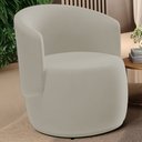 Ver imagem 1 de Poltrona Decorativa Aisha Orgânica Veludo Bege Claro - Desk Design
