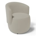 Ver imagem 2 de Poltrona Decorativa Aisha Orgânica Veludo Bege Claro - Desk Design