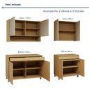 Ver imagem 6 de Cozinha Completa Modulada 4 Peças 8 Portas 3 Gavetas 100% MDF Simone Mendes Marrom
