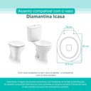 Ver imagem 3 de Tampa Vaso Sanitário Madeira Laqueada Diamantina Branco para Bacia Icasa