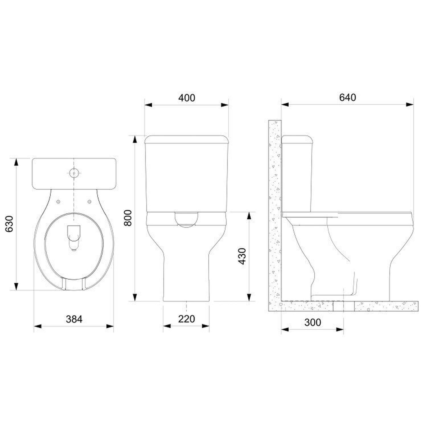 Kit 3 Vaso Sanitário com Caixa Acoplada e Assento com Abertura Acesso Incepa - 2