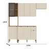 Armário de Cozinha Completa com Balcão para Pia Mdf 9 Portas Vert Plus - Freijó/soft - 2