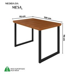 Conjunto Berlim Tampo Ripado Eucalípto 120x75cm com 4 Cadeiras Barcelona - 3