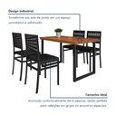 Ver imagem 7 de Conjunto Berlim Tampo Ripado Eucalípto 120x75cm com 4 Cadeiras Barcelona Preto