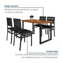 Ver imagem 7 de Conjunto Sala de Jantar 4 Cadeiras Tampo de Madeira Maciça Ripado 120x75cm Berlim Preto