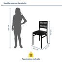 Ver imagem 4 de Conjunto Sala de Jantar 4 Cadeiras Tampo de Madeira Maciça Ripado 120x75cm Berlim Preto