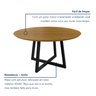 Conjunto Sala de Jantar 6 Cadeiras Madri com Braço Mesa Redonda 150cm Tampo Mdf Coliseu - 6