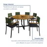 Conjunto Sala de Jantar 6 Lugares Madri com Braço Mesa Redonda 150cm Tampo Mdf Coliseu - 7