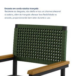 Conjunto Sala de Jantar 6 Cadeiras Madri com Braço Mesa Redonda 150cm Tampo Mdf Coliseu - 12