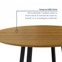 Ver mais imagens de Conjunto Sala de Jantar Mesa Redonda 6 Cadeiras Tampo de MDF Coliseu Madri Preto Verde/Preto